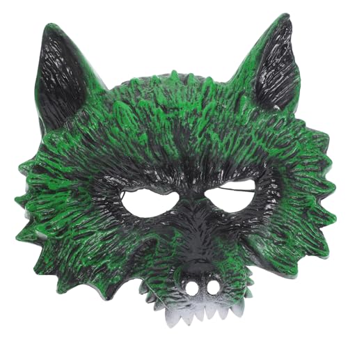 SOIMISS 4 Stück Tiere Wolf Kostümzubehör Halloween-party-wolf- Gruseliges Halloween-kostüm Halloween Dekorative Wolfsmaske Für Party Wölfe- Green Plastik von SOIMISS