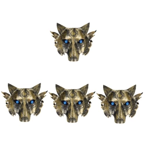 SOIMISS 4 Stück Werwolf-Maske Wolfsmaske gruselige maske Cosplay Maske Wolf Masken für Verkleidungspartys Tiermaske tierische Hülle Wolf-Cosplay-Maske Maske im Tierdesign lustige Maske PVC von SOIMISS