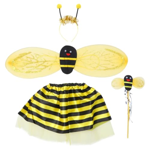 SOIMISS 4-Teiliges Set Bienenflügel für Bienenkostüm Bienen Dekorationen Kinderkostüm Kostüm Bienendekor fairy wand halloweenkostüme für Babybesteckset kleider von SOIMISS