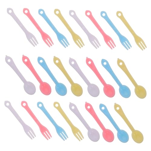 SOIMISS 40 Sätze Mini Besteck aus Kunststoff Bunte Kleine Gabeln und Löffel Detailreiche Miniatur Tischware für Puppenhaus Kindgerechtes für Kreatives Rollenspiel und SOIMISS 40 Sätze Mini Besteck aus Kunststoff Bunte Kleine Gabeln und Löffel Detailreiche Miniatur Tischware für Puppenhaus Kindgerechtes für Kreatives Rollenspiel und von SOIMISS