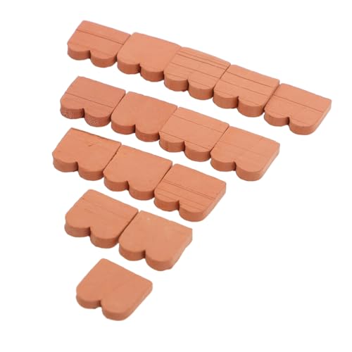 SOIMISS 40 Stück Wellenziegel für Puppenhaus Dekor DIY Kleine Braune Bausteine Realistische Miniatur Wellenmuster für Garten Zubehör SOIMISS 40 Stück Wellenziegel für Puppenhaus Dekor DIY Kleine Braune Bausteine Realistische Miniatur Wellenmuster für Garten Zubehör von SOIMISS