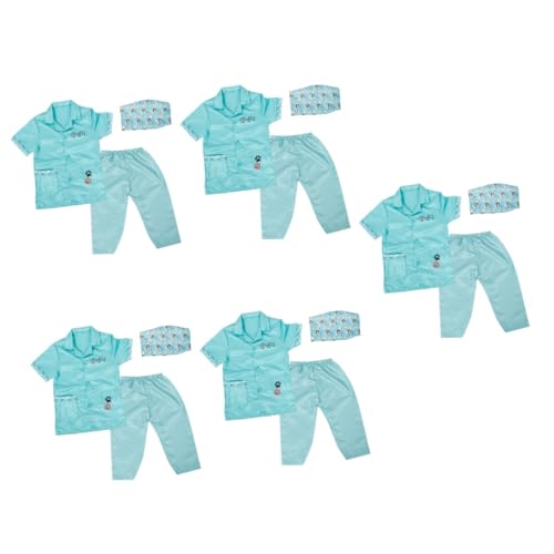 SOIMISS 5 Sätze Arztkleidung Für Kinder Kinderarztset Kostüm Für Kinder Rollenspiel Angebot -arzt-kostüm Dekorativer Arztkittel -arzt-set Dekorative Arztkleidung Polyester von SOIMISS