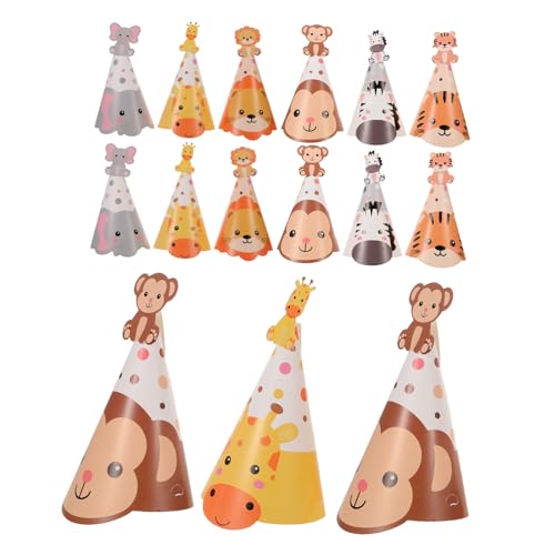 SOIMISS 5 Sätze Dschungel Tier Geburtstagshüte für Bunte Papier Kegelhüte mit Verstellbarem Gummiband Leichte Tierparty Mützen für Jungen und Mädchen Kreative Partyhüte für SOIMISS 5 Sätze Dschungel Tier Geburtstagshüte für Bunte Papier Kegelhüte mit Verstellbarem Gummiband Leichte Tierparty Mützen für Jungen und Mädchen Kreative Partyhüte für von SOIMISS
