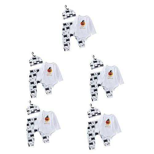 SOIMISS 5 Sets Halloween Strampler Für Neugeborene Mädchen Outfit Neugeborenen Outfit Für Babys Jungen Overalls Halloween Body Halloween Overall Jungen Outfit Jungen Sommer von SOIMISS