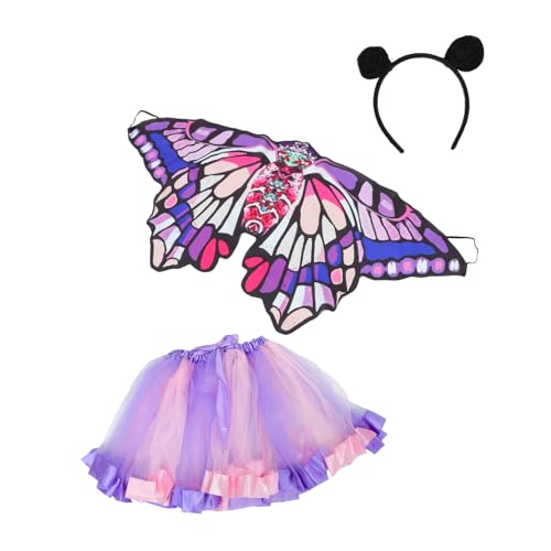 SOIMISS 5 Sets Netz Tutu Rock Party Schöner Rock Kostüme Outfit Bauschiges Tüllkleid Tutu Kostüme Für Mädchen Flügelkostüme Mädchen Feen Outfit Kostümrock Polyester Polyester von SOIMISS