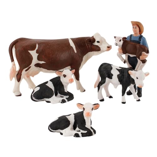 SOIMISS 5 Stück Teiliges Mini Rinderfiguren Realistische PVC Kuhmodelle Detailgetreu Gestaltete Miniatur Bauernhoftiere Pädagogisches für Vielseitige Dekoration und Lernspiel SOIMISS 5 Stück Teiliges Mini Rinderfiguren Realistische PVC Kuhmodelle Detailgetreu Gestaltete Miniatur Bauernhoftiere Pädagogisches für Vielseitige Dekoration und Lernspiel von SOIMISS