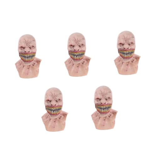 SOIMISS 5St Halloween-Maske Maskerade-Maske für Frauen Gold Clown-Maske unheimlich Kostüm halloween mitgebsel halloween oblaten gruselige Gesichtsmaske Halloween-Cosplay Emulsion Khaki von SOIMISS