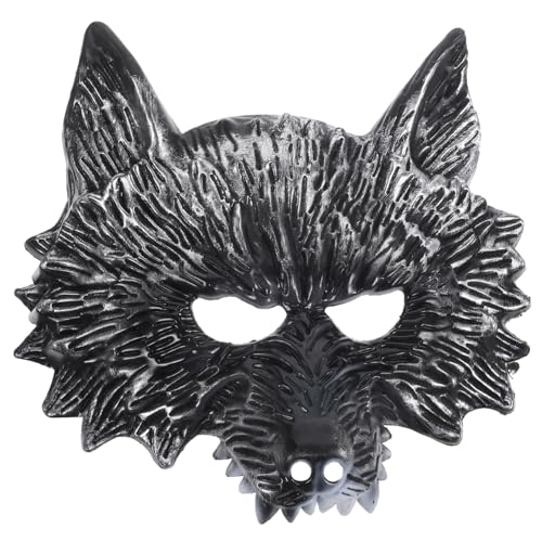 SOIMISS 5St Wolfsmaske Maske für Karneval tierische Halbmaske Cosplay-Masken Wolf Kopfbedeckung Maskerade-Maske halloween hlloween Tiere Maske Party-Performance-Maske Plastik Silver von SOIMISS