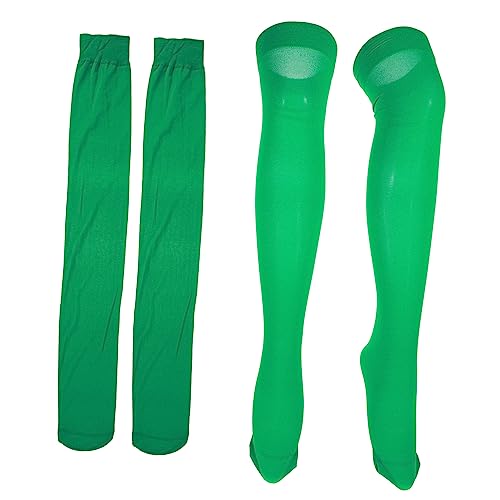 SOIMISS 6 Paare Strümpfe sockenschuhe kollegen одежда для женщин socks frauen oberschenkel hohe socken Stiefelsocken für Damen frauen socken Damen Overknee Socken Polyester Green von SOIMISS