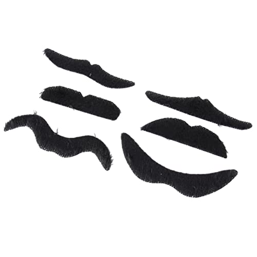 SOIMISS 6 STK Falsche Schnurrbärte Herr Falscher Schnurrbart Schnurrbart-partyzubehör Weihnachts-Cosplay-Schnurrbart Schnurrbärte Selbstklebend Maskerade Dekorationen Black von SOIMISS