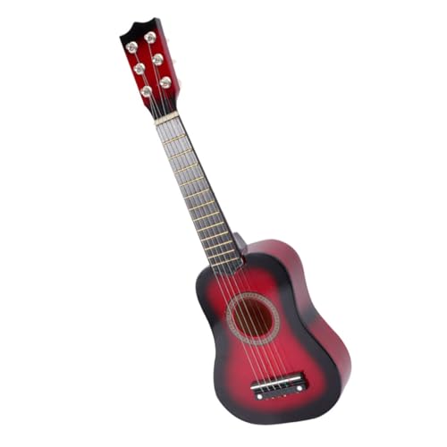 SOIMISS 6 Saiter Kindergitarre aus Holz Akustisches Musikinstrument für Kleinkinder Leichte Mini Gitarre in Rot Pädagogisches Lernspielzeug zur Musikalischen Früherziehung für Jungen und SOIMISS 6 Saiter Kindergitarre aus Holz Akustisches Musikinstrument für Kleinkinder Leichte Mini Gitarre in Rot Pädagogisches Lernspielzeug zur Musikalischen Früherziehung für Jungen und von SOIMISS