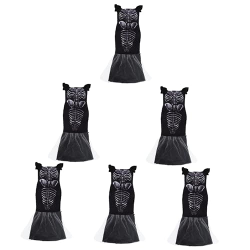 SOIMISS 6 Stk Halloween-hexenkostüm Mädchen-outfit Mädchen Kleider Outfits Für Mädchen Cosplay Hexenkostüm Cosplay-kleid Für Frauen Fischschwanzkleid Für Damen Totenkopfkleid Polyester von SOIMISS