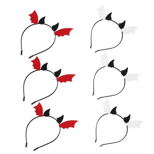 SOIMISS 6 Stück Halloween Haarreifen mit Teufelshörnern und Fledermausohren Leichtes Cosplay Accessoire für Damen und Bequemes Festival Stirnband für Party und Kostüm SOIMISS 6 Stück Halloween Haarreifen mit Teufelshörnern und Fledermausohren Leichtes Cosplay Accessoire für Damen und Bequemes Festival Stirnband für Party und Kostüm von SOIMISS
