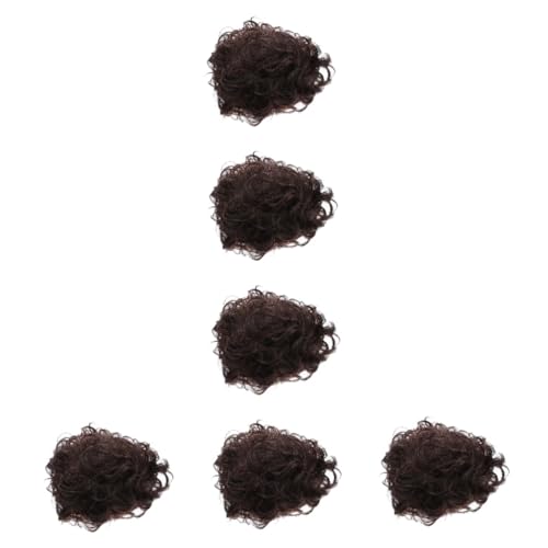 SOIMISS 6st Perücke Party-haar-accessoire Künstliche Kurze Haare Männer Dekoratives Haarteil Cosplay-kopfbedeckung Mann Haarteil Synthetisches Haarteil Hochtemperaturdraht Black von SOIMISS