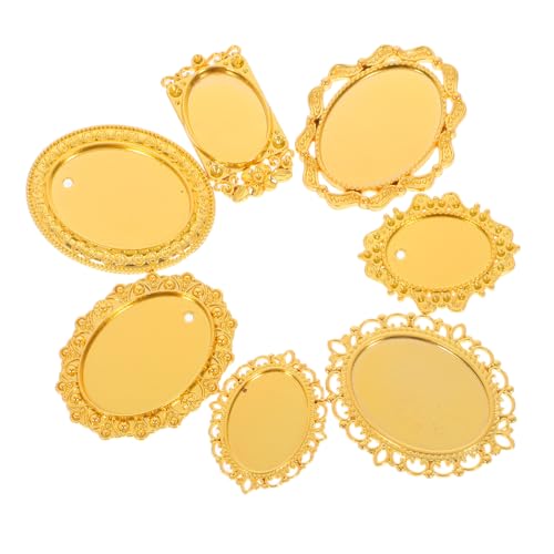 SOIMISS 7 Stück Teiliges Miniatur-bilderrahmen Gold Vintage Oval Metallrahmen für Puppenhaus Dekoration und Kreative DIY-projekte Filigrane Kleine Rahmen für Tisch Wanddisplay SOIMISS 7 Stück Teiliges Miniatur-bilderrahmen Gold Vintage Oval Metallrahmen für Puppenhaus Dekoration und Kreative DIY-projekte Filigrane Kleine Rahmen für Tisch Wanddisplay von SOIMISS