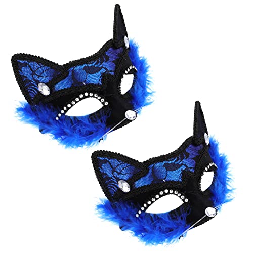 SOIMISS 8 Stück Katzen Gesichtsmaske Gothic Augenmasken Spitzen Augenmasken Maskerade Maske Halloween Kostüme Damen Maskerade Kostüme Damen Schwarze Masken Spitzenmasken von SOIMISS