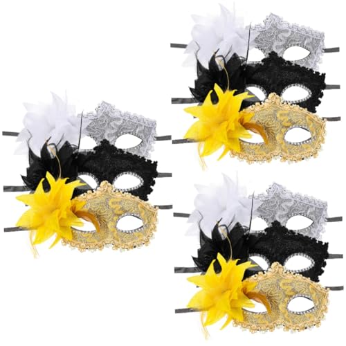 SOIMISS 9 Stk Maske Aus Rosenspitze Ball Masken Maskerade-spitze Gesichtsbedeckung Venezianische Partymasken Halloween-gesichtsmaske Karnevalsmasken Kostümmasken Bar-party-maske Plastik von SOIMISS