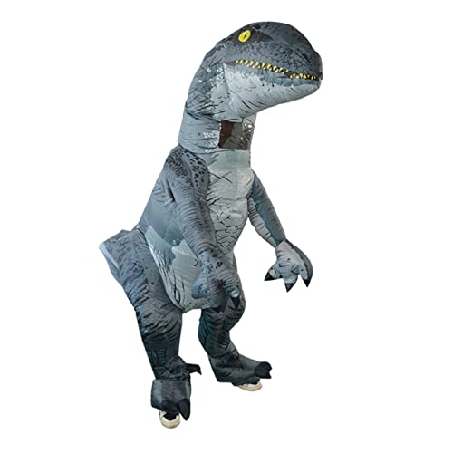 SOIMISS Aufblasbarer Velociraptor-anzug Kreatives Aufblasbares Kostüm Halloweenkostüm Aufblasbare Kostüme Aufblasbare Anzüge Halloween-outfits, Die Kostüm Aufführen Grey von SOIMISS