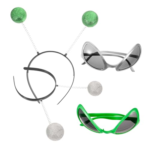 SOIMISS Außerirdischer Stirnband und Sonnenbrille Lustiges Haarreif Kostümzubehör für Halloween Party Foto Requisiten Einzigartige Grün Silberne Brille Langlebig und Auffällig SOIMISS Außerirdischer Stirnband und Sonnenbrille Lustiges Haarreif Kostümzubehör für Halloween Party Foto Requisiten Einzigartige Grün Silberne Brille Langlebig und Auffällig von SOIMISS
