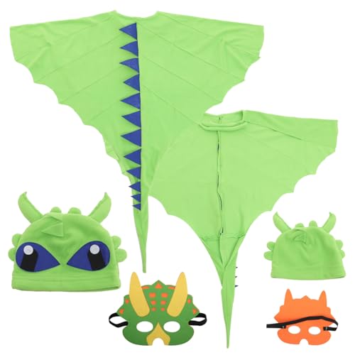 SOIMISS Dinosaurier Kostüm mit Umhang und Maske Dekoratives Halloween Kostüm für Jungen und Mädchen Bequemes Leicht Anzuziehendes Dino Cosplay für Fasching und Geburtstagsfeiern SOIMISS Dinosaurier Kostüm mit Umhang und Maske Dekoratives Halloween Kostüm für Jungen und Mädchen Bequemes Leicht Anzuziehendes Dino Cosplay für Fasching und Geburtstagsfeiern von SOIMISS