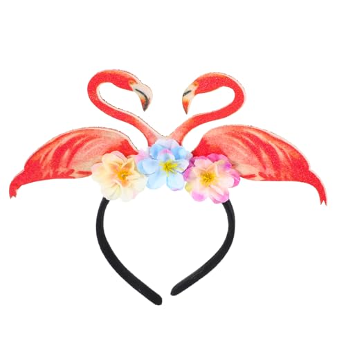 SOIMISS Flamingo Stirnband Flamingo Geburtstagsdekoration Flamingo Figur Mädchen Stirnbänder Flamingo Hut Flamingo Decke Flamingo Ohrringe Stirnband Für Hawaii Party Flamingos Aus von SOIMISS