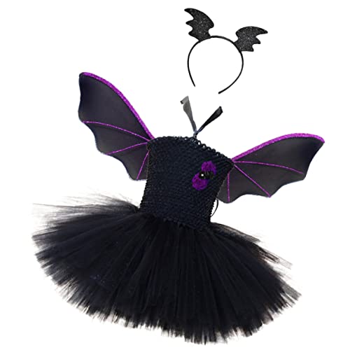 SOIMISS Fledermaus Kostüm Für 1 Set Halloween Kinderkleidung Mit Fledermausflügeln Für Kostümparty Karneval Und Cosplay Ideal Für Jungen Und Mädchen Gr 98 128 von SOIMISS