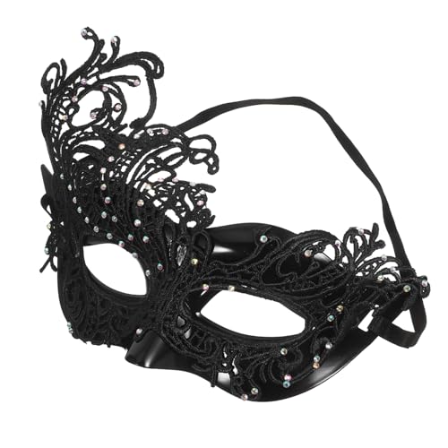 SOIMISS Halbgesichts-Masquerade-Maske aus schwarzer Spitze mit elastischem Band Komfortabler Sitz für Halloween Karneval Kostümparty und Fotografie Stilvolles Party-Accessoire SOIMISS Halbgesichts-Masquerade-Maske aus schwarzer Spitze mit elastischem Band Komfortabler Sitz für Halloween Karneval Kostümparty und Fotografie Stilvolles Party-Accessoire von SOIMISS