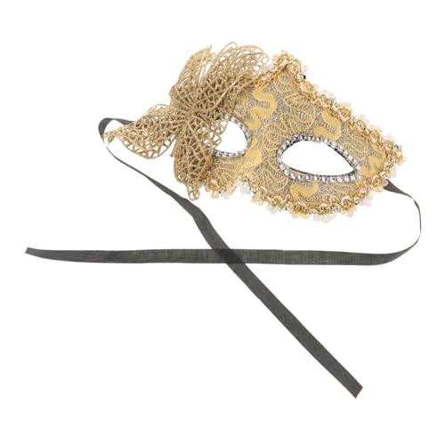 SOIMISS Halbgesichtsmaske Schmetterling Maskenball Maskenparty schmetterlingsmaske Venezianische Halbgesichtsmaske Phantome der Opernmaske Karnevalsmaske prop Halloween-Maske Stoff Golden von SOIMISS