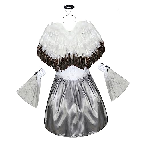 SOIMISS 1 Set Halloween Cosplay Kostü Teufelsengel Damen Kleidung Headdress Flügel Kleid Für ädchen Masquerade Kostü Weißes Engel Outfit Größe von SOIMISS