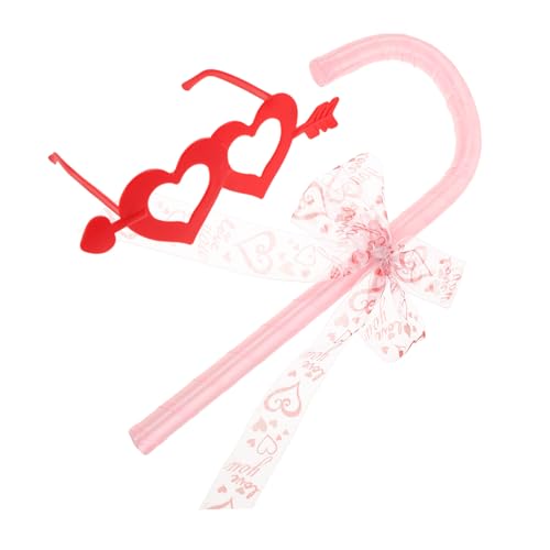 SOIMISS Halloween Herzförmiger Bowknot Candy Cane Cosplay Stock Requisiten mit Leichten Herzförmigen Brillen für Tanzparty Valentinstag Kostüm Zubehör SOIMISS Halloween Herzförmiger Bowknot Candy Cane Cosplay Stock Requisiten mit Leichten Herzförmigen Brillen für Tanzparty Valentinstag Kostüm Zubehör von SOIMISS