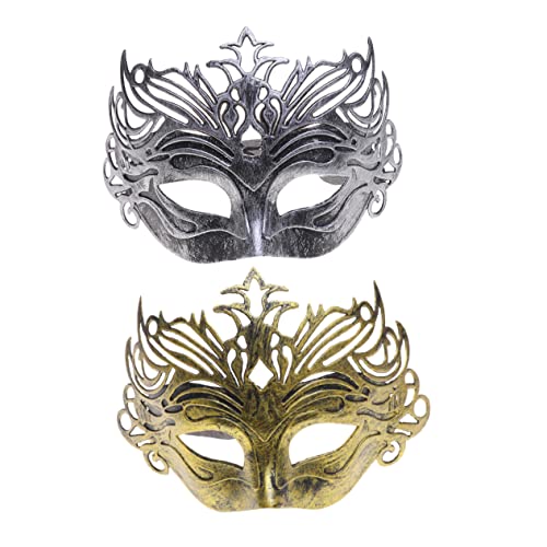 SOIMISS Halloween Maske Aus Antikem Mit Goldener Retro Optik Halbe Gesichtsdekoration Für Maskenball Und Kostümparty Ideal Für änner Und Frauen Elegantes Party Accessoire von SOIMISS