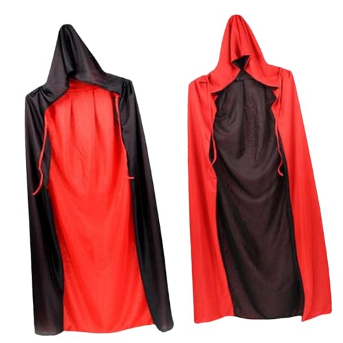 SOIMISS Halloween Vampir Kostüm Umhang Mit Tasche 2tlg./Set Schwarz Rot Für Erwachsene Jungen Und Mädchen Kostüme von SOIMISS