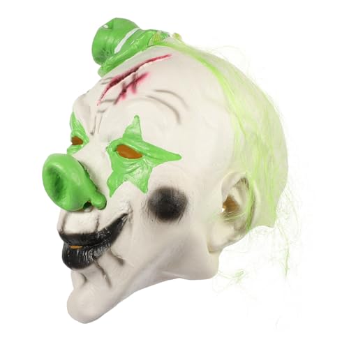 SOIMISS Halloween-clown-maske Gruseliges Halloween Halloween-clown-gesichtsabdeckung Clownmasken Für Erwachsene Clown-cosplay-zubehör Clown Verkleiden Sich Maske Partymasken Emulsion Green von SOIMISS