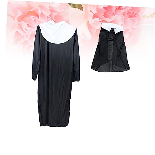 SOIMISS Halloween-kostüme Für Frauen Halloween-outfit Nonne Kopfbedeckung Gruseliges Nonnenkostüm Frauen Nonne Kostüm Nonnen-outfit Damen Nonne Accessoires Für Frauen Halloweenkostüm von SOIMISS