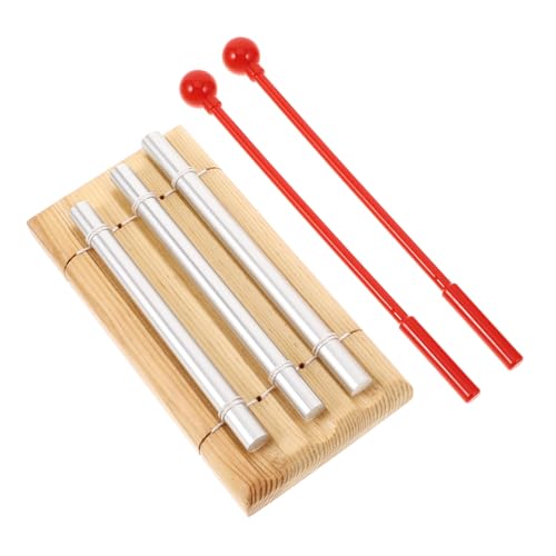 SOIMISS Handglocke Holz Percussion Instrument mit Schlägel für Yoga Trio Klangstab Musikspielzeug für Klassenzimmer SOIMISS Handglocke Holz Percussion Instrument mit Schlägel für Yoga Trio Klangstab Musikspielzeug für Klassenzimmer von SOIMISS