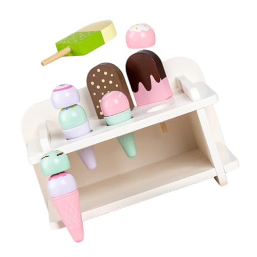 SOIMISS Holz Eiscreme Dekoration mit Ständer Künstliches EIS Simulationsspielzeug Farbenfroher Holz Eistüten Attrappe für Ladendeko Fotorequisite und Kinderküche Langlebig und Sicher SOIMISS Holz Eiscreme Dekoration mit Ständer Künstliches EIS Simulationsspielzeug Farbenfroher Holz Eistüten Attrappe für Ladendeko Fotorequisite und Kinderküche Langlebig und Sicher von SOIMISS