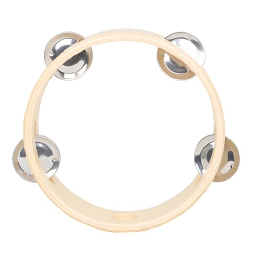 SOIMISS Holz Tamburin mit Schellen Handglocke für Musiklernen Rhythmische Percussion Sicherer Musikspielzeug für Junge Mädchen und Anfänger für Party und Früherziehung SOIMISS Holz Tamburin mit Schellen Handglocke für Musiklernen Rhythmische Percussion Sicherer Musikspielzeug für Junge Mädchen und Anfänger für Party und Früherziehung von SOIMISS