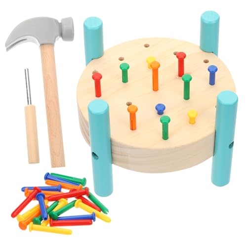 SOIMISS Holzspielzeug Nagelklopfset Hammerpuppe Lernspielzeug Fördert Hand Auge Koordination und Konzentration Montessori Pounding Workbench Holz Kinderwerkbank Sicher und Leicht für SOIMISS Holzspielzeug Nagelklopfset Hammerpuppe Lernspielzeug Fördert Hand Auge Koordination und Konzentration Montessori Pounding Workbench Holz Kinderwerkbank Sicher und Leicht für von SOIMISS