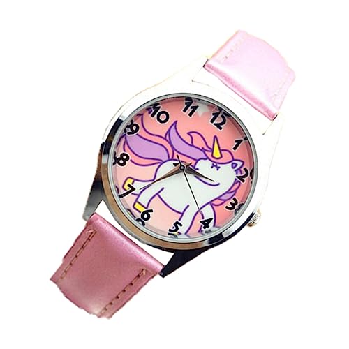 SOIMISS Kinderuhr Armbanduhr Kinder Watch Kinder Watch Uhr für Kinder kiddy Watch Digitaluhr für Kinder Sportuhr Cartoon- -Uhr Cartoon-Studentenuhr Kunstleder Rosa von SOIMISS