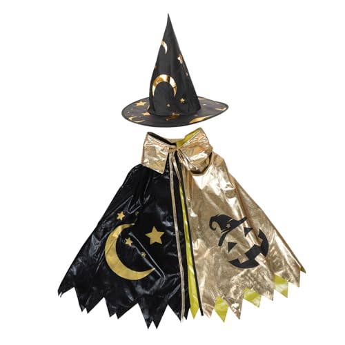 SOIMISS Kostüm Set für Faltbarer Zauberer Hut und Sternenmuster Umhang und Atmungsaktiv für Halloween Karneval Geburtstagsfeiern Jungen Mädchen Verkleidung SOIMISS Kostüm Set für Faltbarer Zauberer Hut und Sternenmuster Umhang und Atmungsaktiv für Halloween Karneval Geburtstagsfeiern Jungen Mädchen Verkleidung von SOIMISS