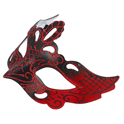 SOIMISS Maske gefälscht Streich schmücken Halloweenkostüm Kostüm für Erwachsene halloween mask hallowen masks Bar party mask Women's mask Requisiten für Kostümpartys Plastik rot von SOIMISS