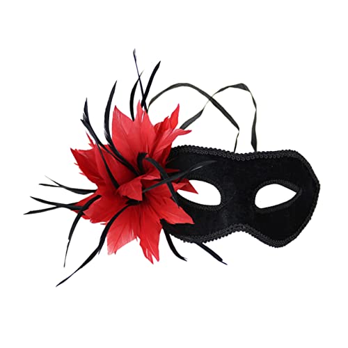 SOIMISS Maskerade Maske Parade-Maske rote Maskerade Cosplay-Maske Masken Karneval halloween mitgebsel halloween oblaten Partymaske masquerade Spitzenmaske Abschlussball Maske Bauchmuskeln von SOIMISS