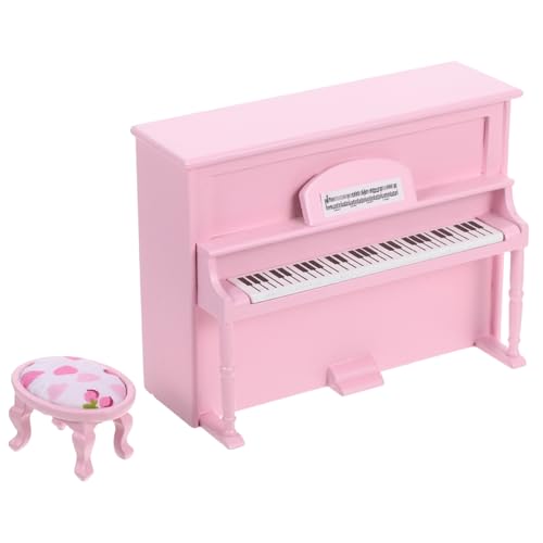 SOIMISS Maßstab Puppenhaus Möbel Musik Instrument Dekoration für Wohnzimmer Arbeitszimmer Kinderzimmer Realistisches Mini Piano Modell Rosa SOIMISS Maßstab Puppenhaus Möbel Musik Instrument Dekoration für Wohnzimmer Arbeitszimmer Kinderzimmer Realistisches Mini Piano Modell Rosa von SOIMISS