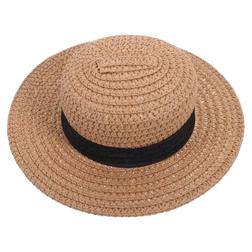 SOIMISS Miniatur Handgewebter Strohhut aus Weizenstroh Flacher Khakifarbener Puppen Hut Dekoratives Accessoire für Puppen DIY Mikro Landschaft Detailreiche Mini Hut Dekoration SOIMISS Miniatur Handgewebter Strohhut aus Weizenstroh Flacher Khakifarbener Puppen Hut Dekoratives Accessoire für Puppen DIY Mikro Landschaft Detailreiche Mini Hut Dekoration von SOIMISS