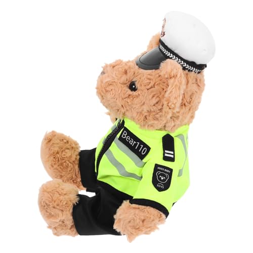 SOIMISS Plüschbär Verkehrspolizist mit Uniform und Mütze Weiches Kuscheltier für Mädchen Lernspielzeug zur Verkehrserziehung und Begleiter SOIMISS Plüschbär Verkehrspolizist mit Uniform und Mütze Weiches Kuscheltier für Mädchen Lernspielzeug zur Verkehrserziehung und Begleiter von SOIMISS