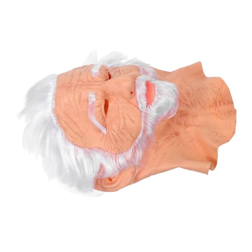 SOIMISS Realistische Halloween Maske Alte Mann Vollkopf Kopfmaske mit Weißem und Haar Weiches Atmungsaktives Material Wiederverwendbar für Karneval Maskerade und Kostümparty SOIMISS Realistische Halloween Maske Alte Mann Vollkopf Kopfmaske mit Weißem und Haar Weiches Atmungsaktives Material Wiederverwendbar für Karneval Maskerade und Kostümparty von SOIMISS