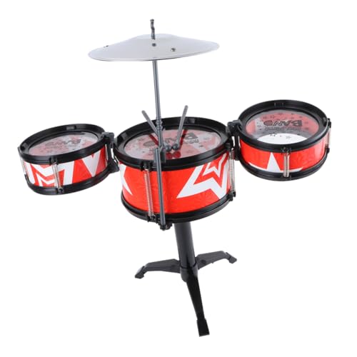 SOIMISS Schlagzeug Robustes Plastik Musikinstrument Interaktives Kinderspielzeug für Mädchen Jungen Fördert Kreativität Hand Auge koordination Einfach zu Montieren Rotes SOIMISS Schlagzeug Robustes Plastik Musikinstrument Interaktives Kinderspielzeug für Mädchen Jungen Fördert Kreativität Hand Auge koordination Einfach zu Montieren Rotes von SOIMISS