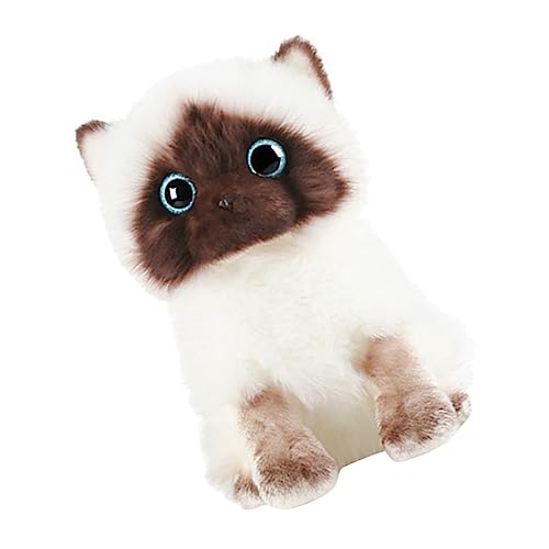 SOIMISS Siamkatzenpuppe Kuschelpuppe aus PP Baumwolle Niedliches Stofftier für Kinder Lebensechte Siamkatze Plüschspielzeug für Dekoration und Spielzeug in Schlafzimmern SOIMISS Siamkatzenpuppe Kuschelpuppe aus PP Baumwolle Niedliches Stofftier für Kinder Lebensechte Siamkatze Plüschspielzeug für Dekoration und Spielzeug in Schlafzimmern von SOIMISS