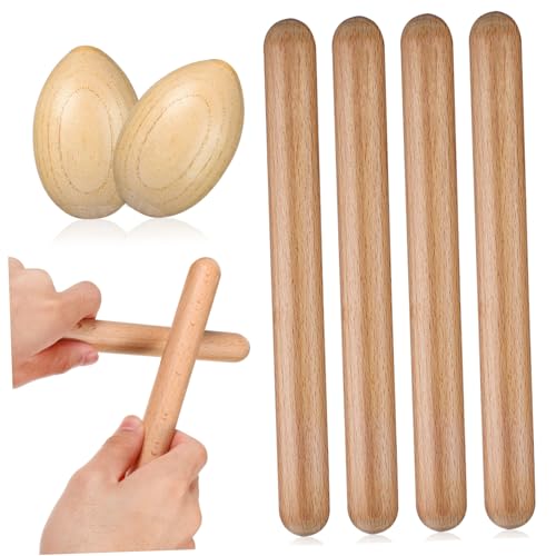 SOIMISS Teiliges Holz Percussion Instrument Set mit Natürlichen Rhythmusstäben und Eiern Sicher für Fördert Musikgefühl und Motorik Lernspielzeug und für Jungen und Mädchen SOIMISS Teiliges Holz Percussion Instrument Set mit Natürlichen Rhythmusstäben und Eiern Sicher für Fördert Musikgefühl und Motorik Lernspielzeug und für Jungen und Mädchen von SOIMISS