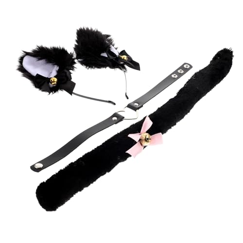 SOIMISS Teiliges Katzenohren Cosplay mit Glocken halsband und Spitzen schleife Leichtes Haarschmuck Mädchen für Halloween Fasching Kostüm Themenpartys SOIMISS Teiliges Katzenohren Cosplay mit Glocken halsband und Spitzen schleife Leichtes Haarschmuck Mädchen für Halloween Fasching Kostüm Themenpartys von SOIMISS